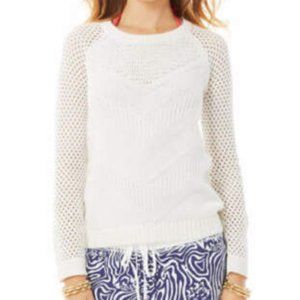 Lilly Pulitzer White Blythe Pullover Sweater XS